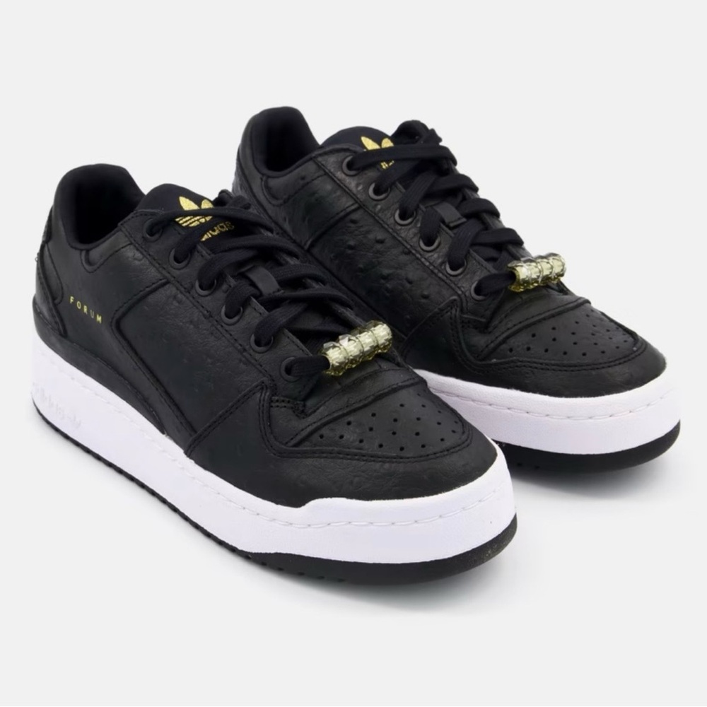 Adidas Forum Bold- Black / Metallic Gold GW1920 Women’s Size 10